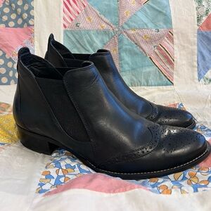 Paul Green Black Leather Booties